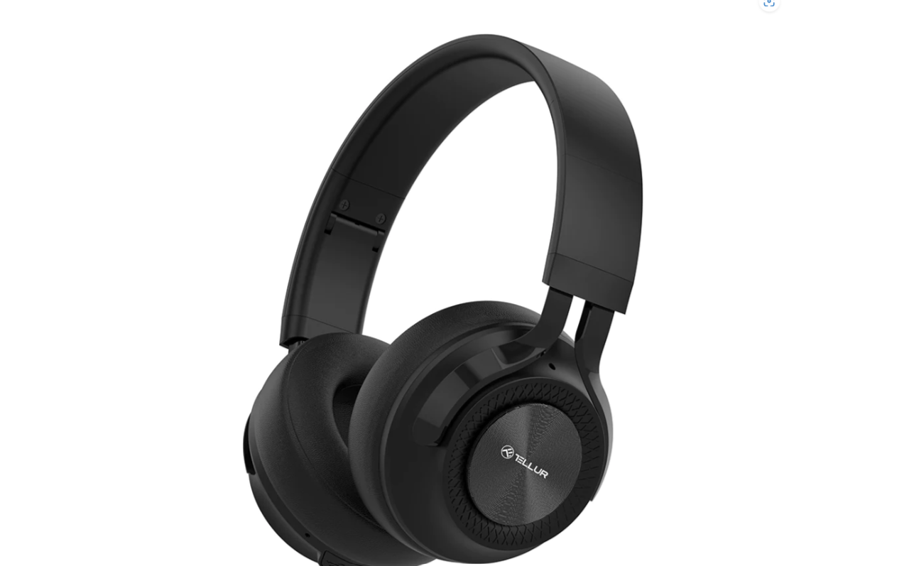 Kufje over ear Bluetooth Tellur Feel, BT 5.3, 15 orë bateri, të zeza