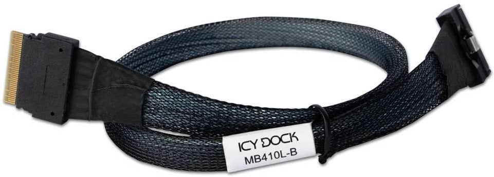 Kabllo ICY DOCK MCIO SFF-TA-1016 8i në SlimSAS SFF-8654 8i, 0.5m, e zezë