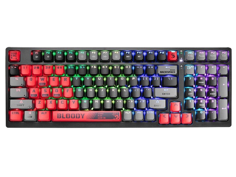 Tastierë mekanike Gaming A4 Tech BLOODY S98, USB, RGB, e zezë
