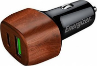 Ngarkues veture Energizer Ultimate Charger, 38W, USB C PD dhe USB A QC3.0, ngjyrë walnut