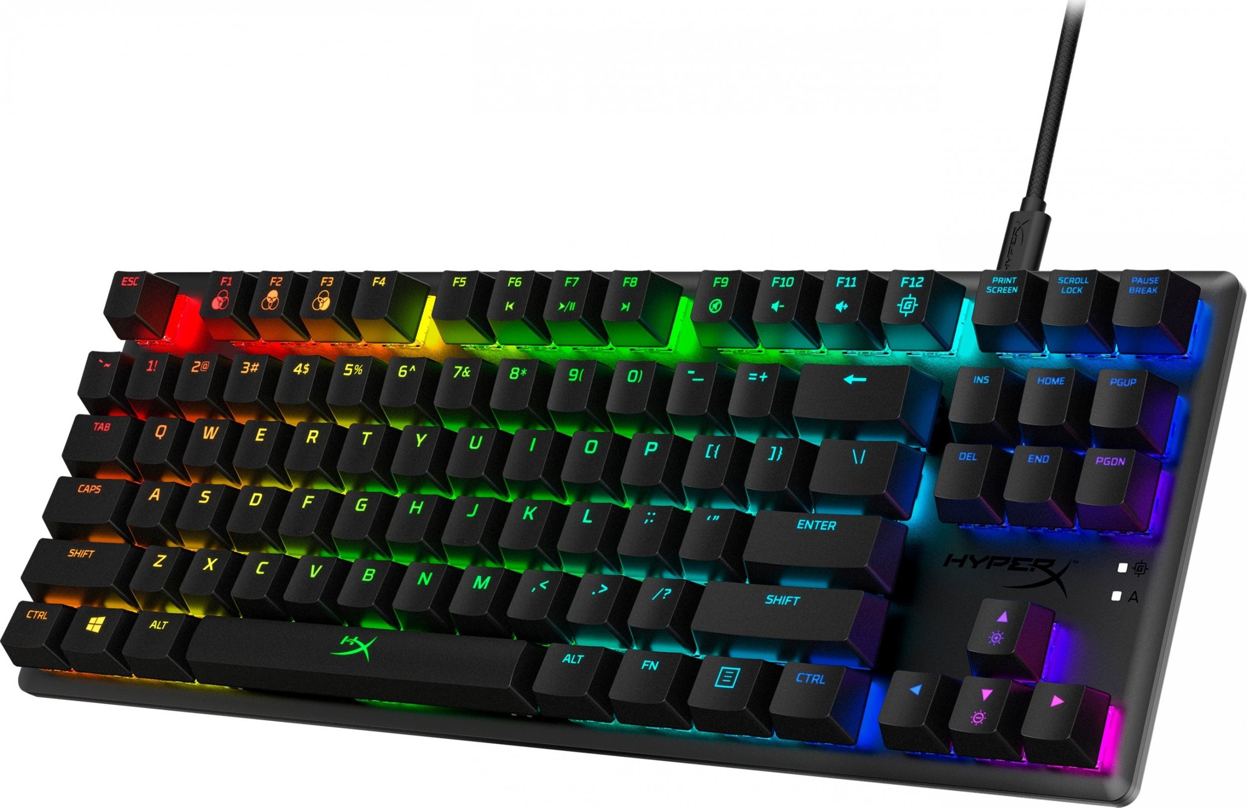 Tastierë mekanike HyperX Alloy Origins Core, gaming, RGB, HX Blue, QWERTY US, e zezë