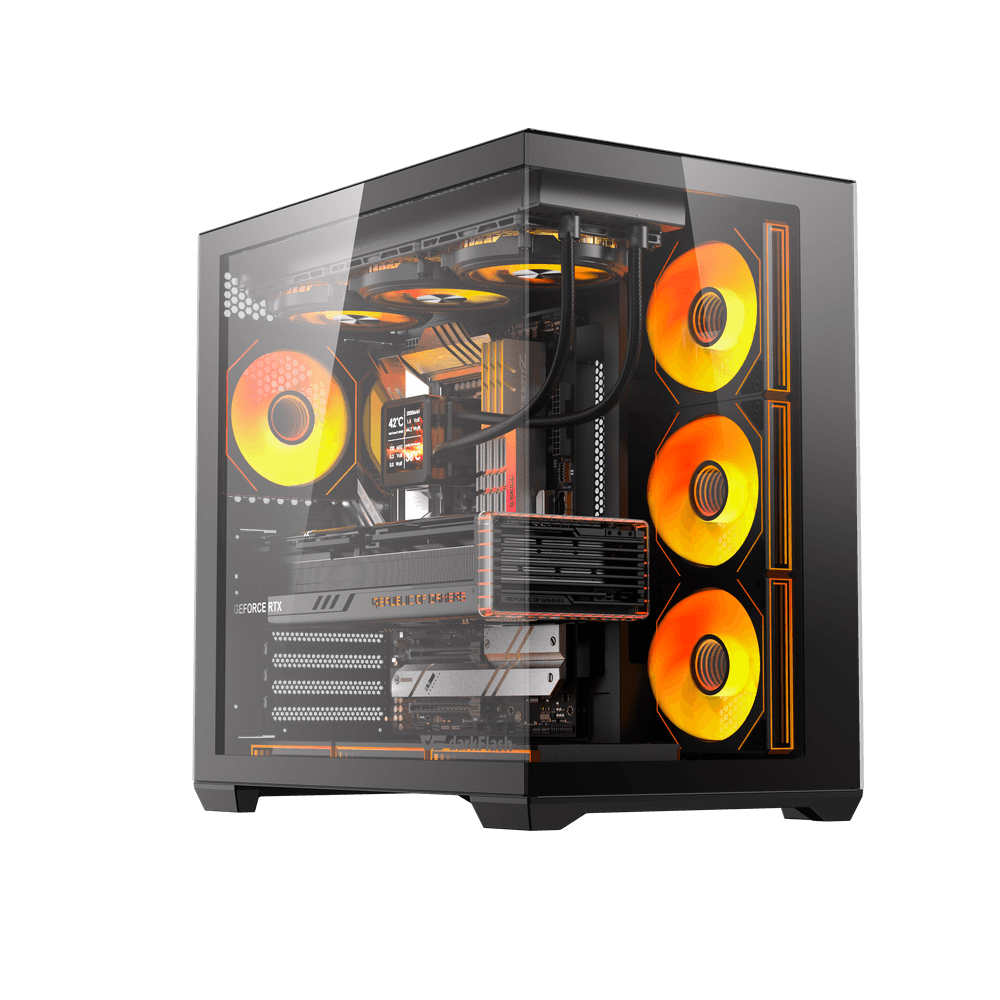 [OUTLET] Kasë Darkflash Case C280, Mid-Tower, e zezë
