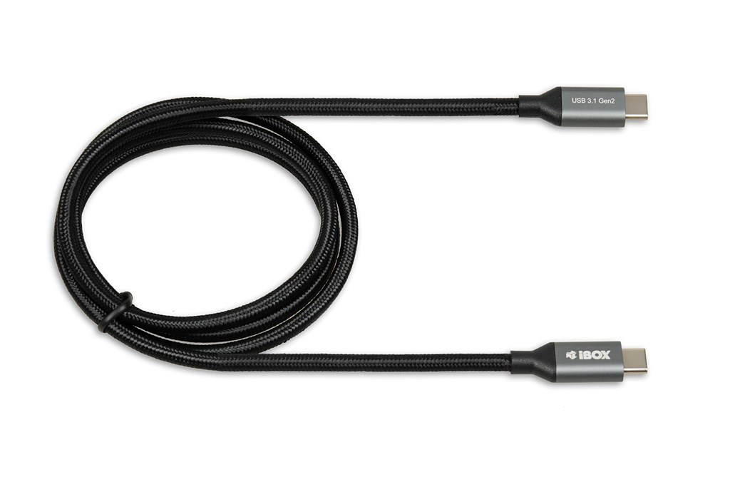 Kabllo iBOX, USB C / USB C, 1 m, e zezë