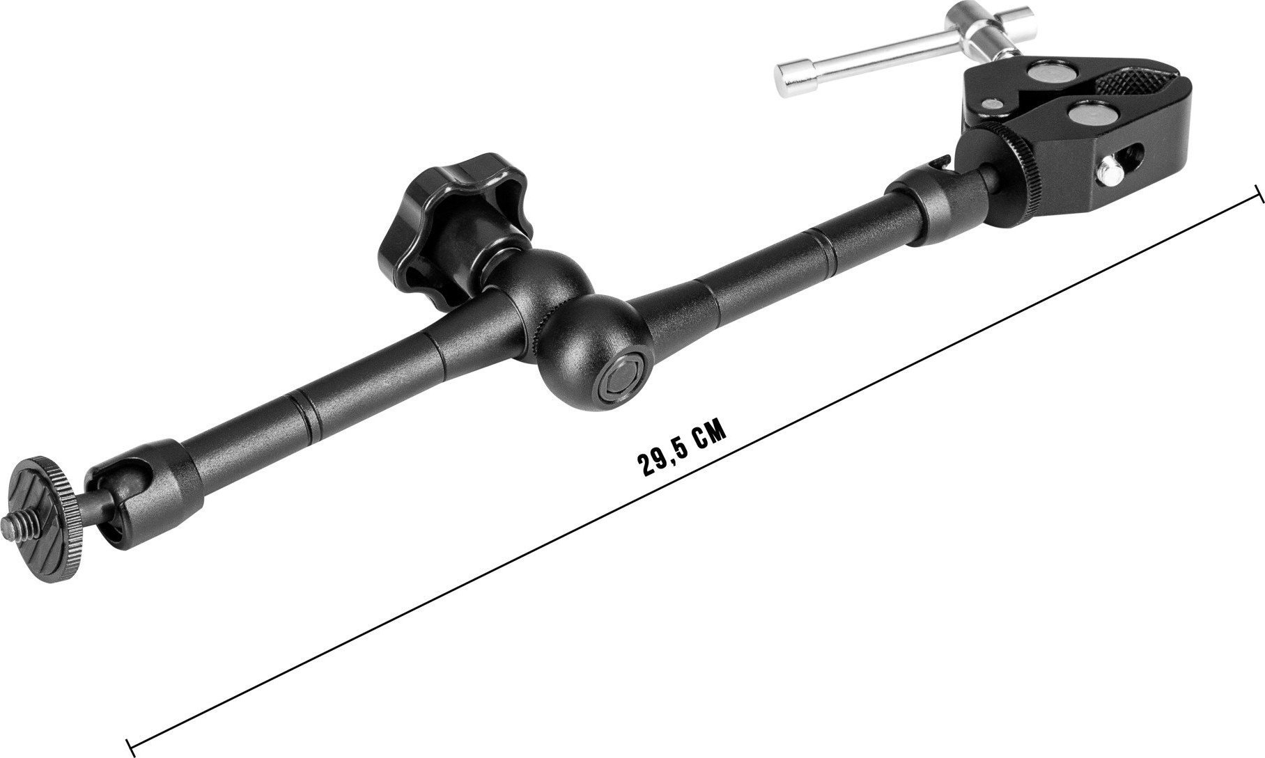 Krah montimi fotografik Camrock Magic Arm 11 CS-CL, 24cm, kapëse Crab Clamp, i zi