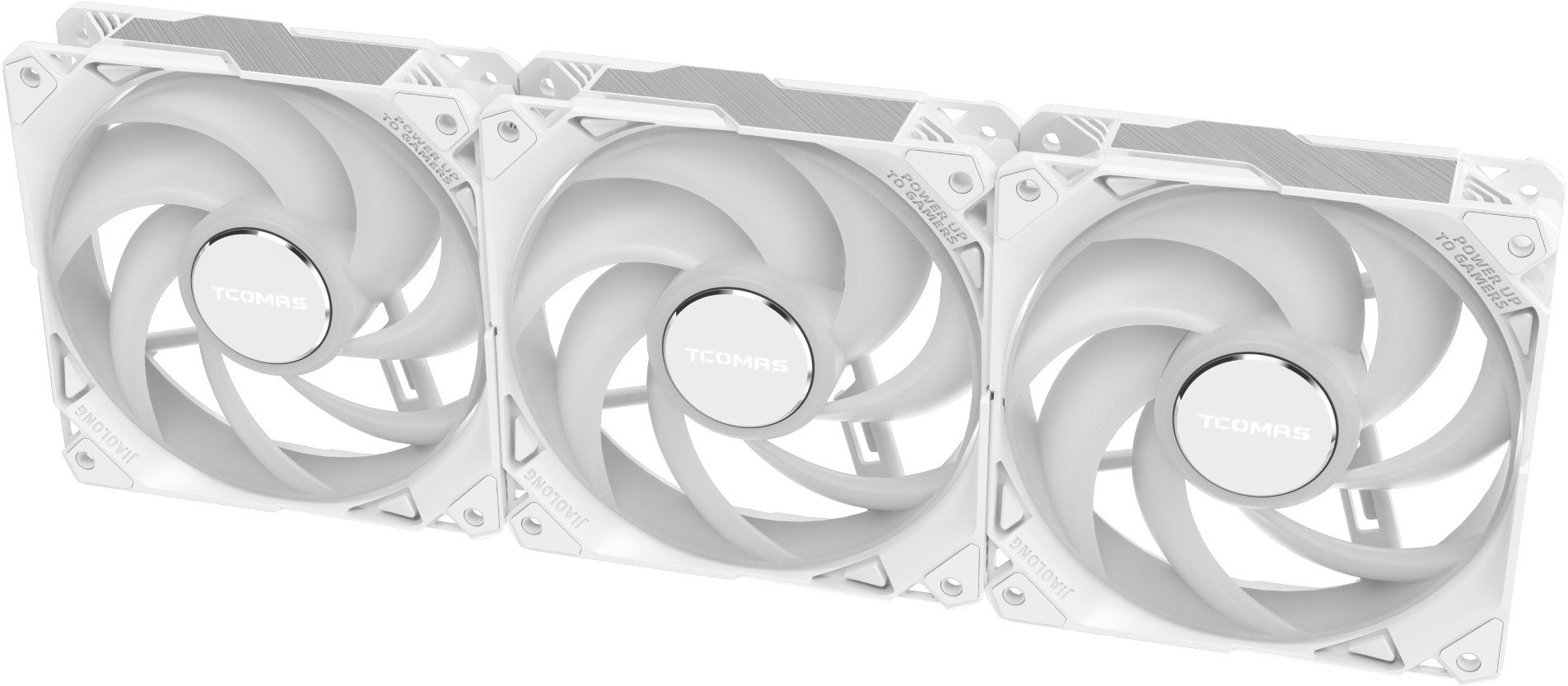 Ventilator PC Tcomas FA200, set 3x 120mm, RGB adresues, i bardhë