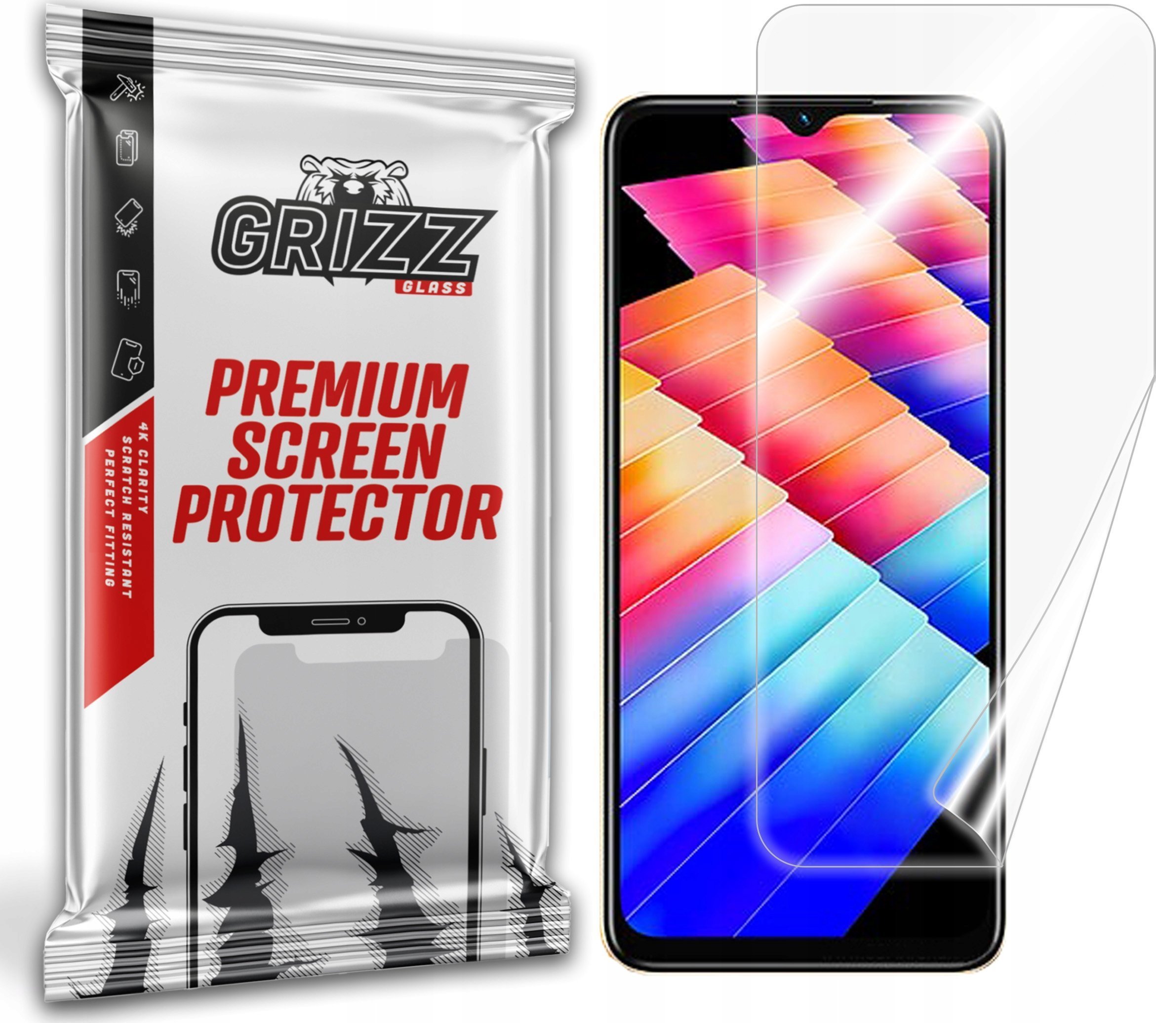 Mbrojtëse ekrani GrizzGlass CeramicFilm për Infinix Hot 30i, xham keramik, rezistent ndaj gërvishtjeve