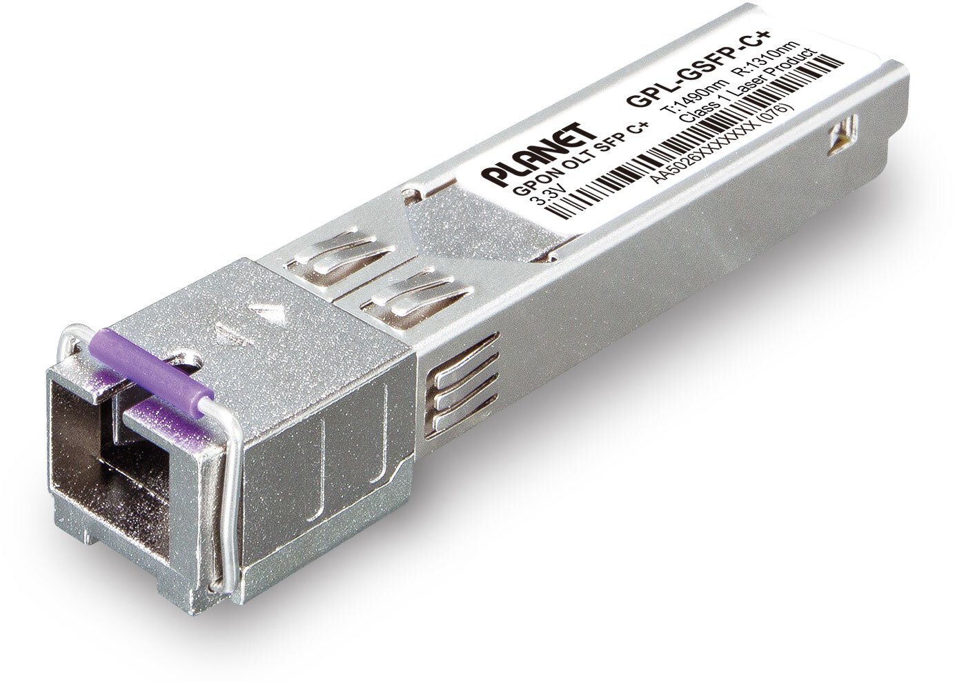 Transceiver optik PLANET GPON OLT SFP Class C+, fibra optike, i bardhë