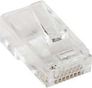 Konektor rrjeti StarTech Cat5e RJ45, për kabllo stranded, paketim 50 copë, transparent