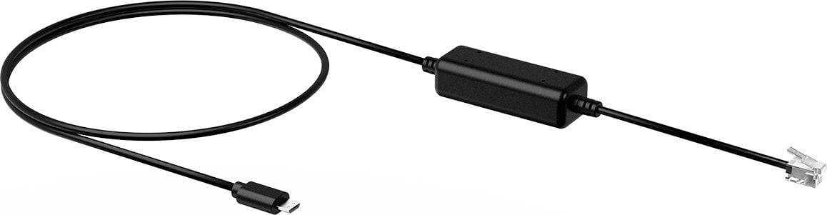 Adaptor USB Yealink EHS35, për kufje pa tel, Micro USB, i zi
