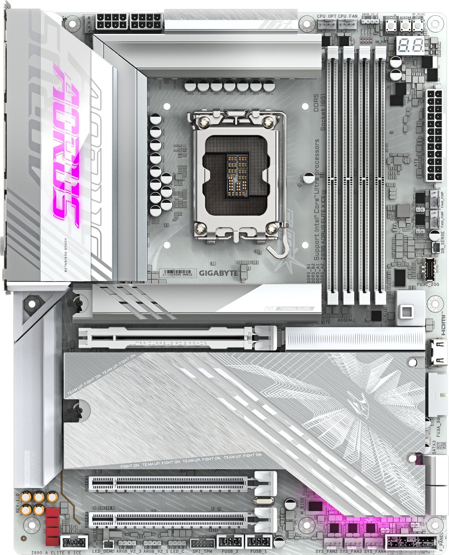 Pllakë amë Gigabyte Z890 AORUS ELITE X ICE, LGA1851, DDR5, ATX 2