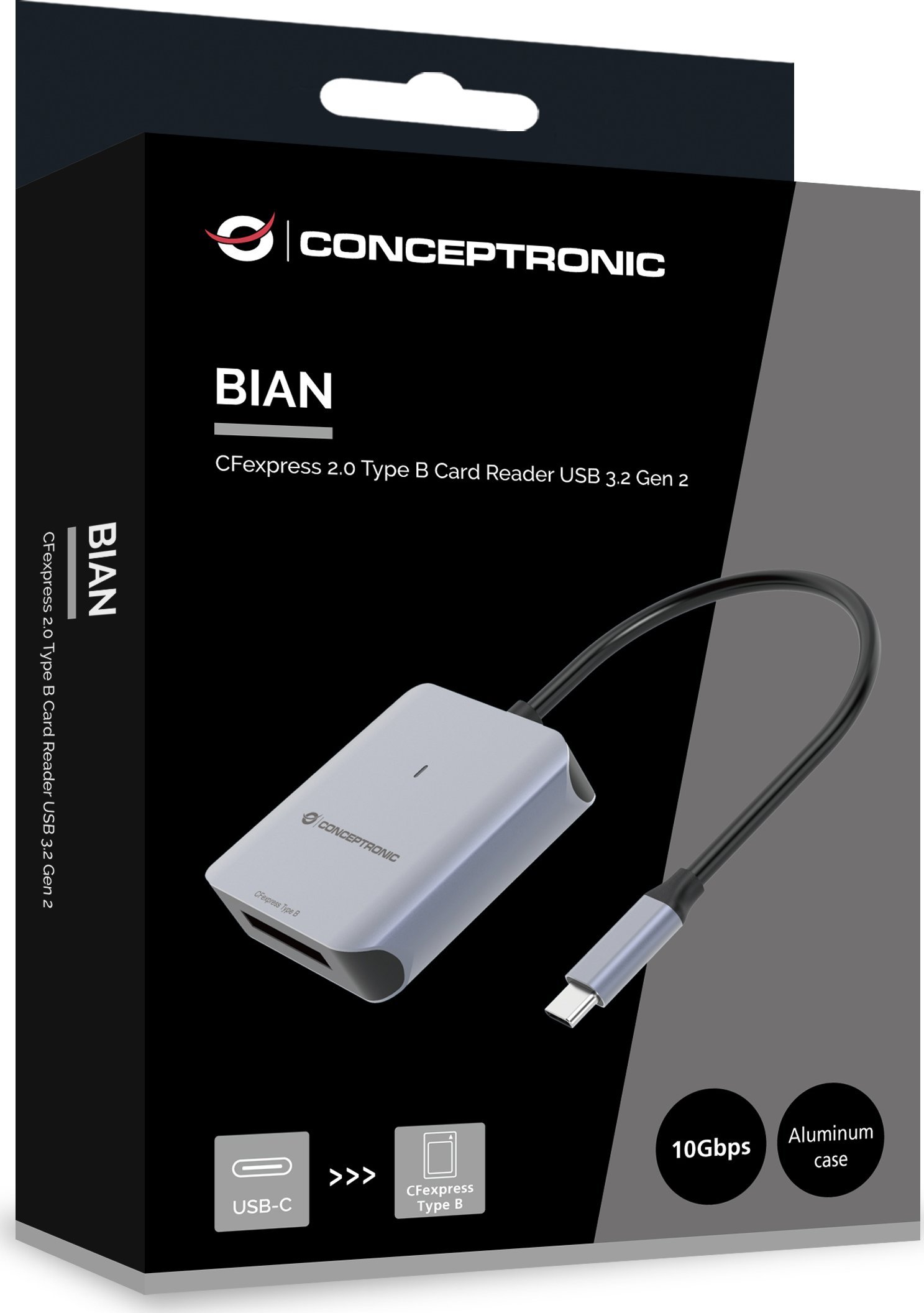 Lexues karte Conceptronic BIAN08G, CFexpress 2.0 Type B, USB 3.2 Gen 2, i zi