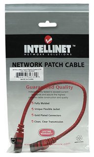 Kabllo rrjeti Intellinet Cat6 UTP, 0.3 m, snagless, e kuqe
