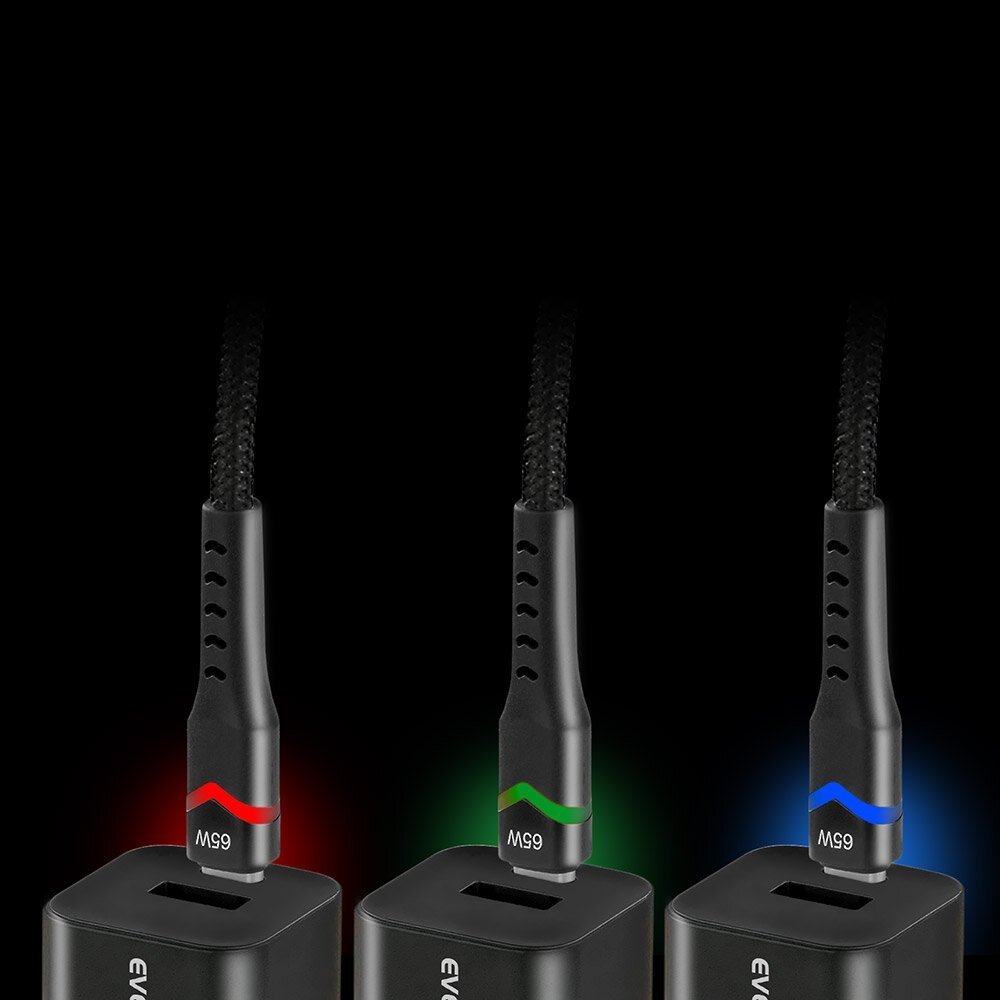 Kabllo USB Everactive CBB-2PDR, USB C PD, 60W, RGB, 2m
