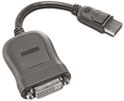 Përshtatës Lenovo DisplayPort, DVI-D AV, i zi
