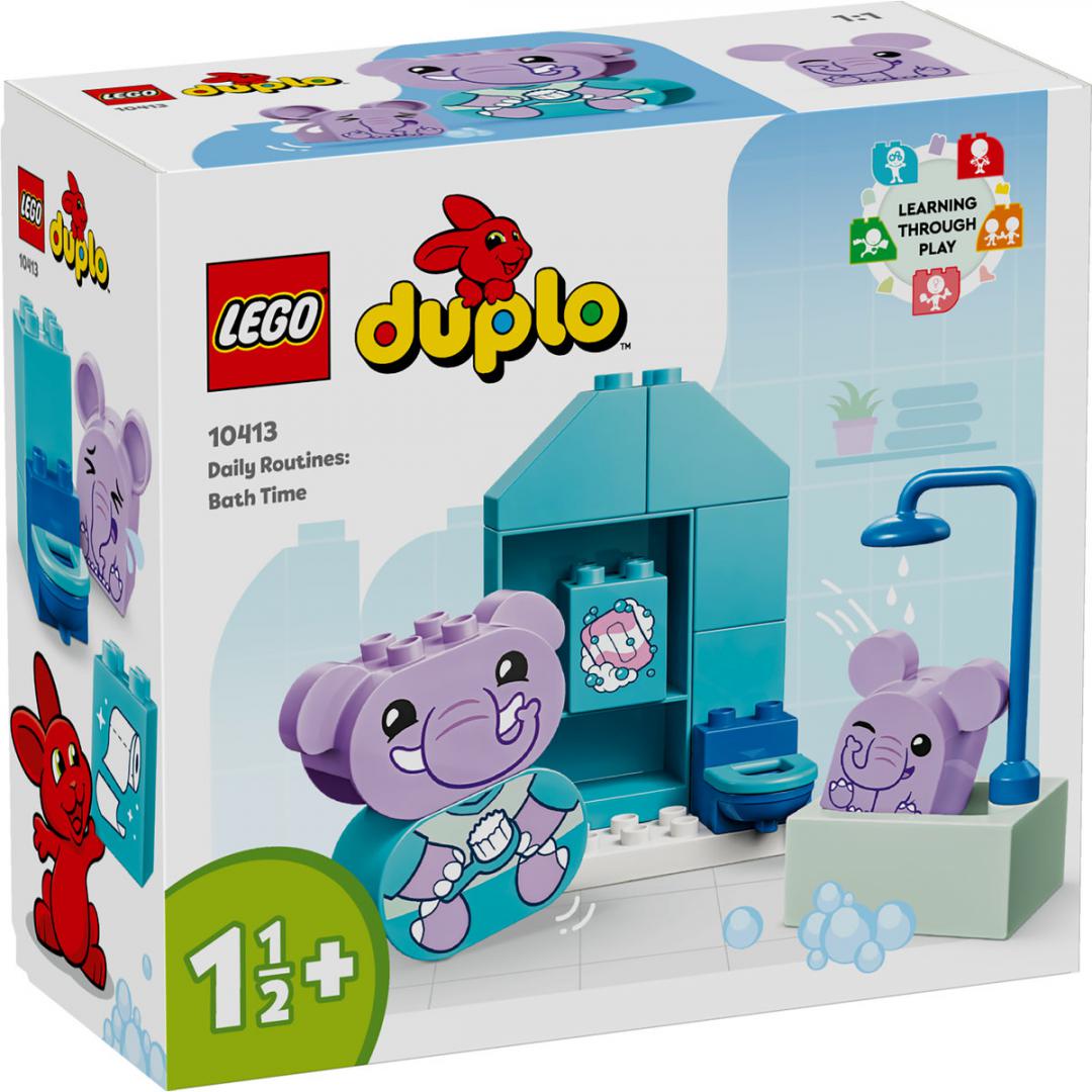 Lodër konstruktore LEGO Duplo Everyday Activities Bath 10413, set edukativ, për fëmijë 18 muaj+