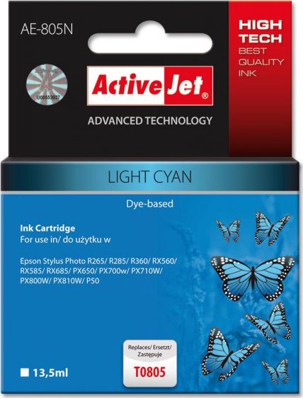 ActiveJet AE-805N Мастило Касета, 13.5 ml, Светло Сина