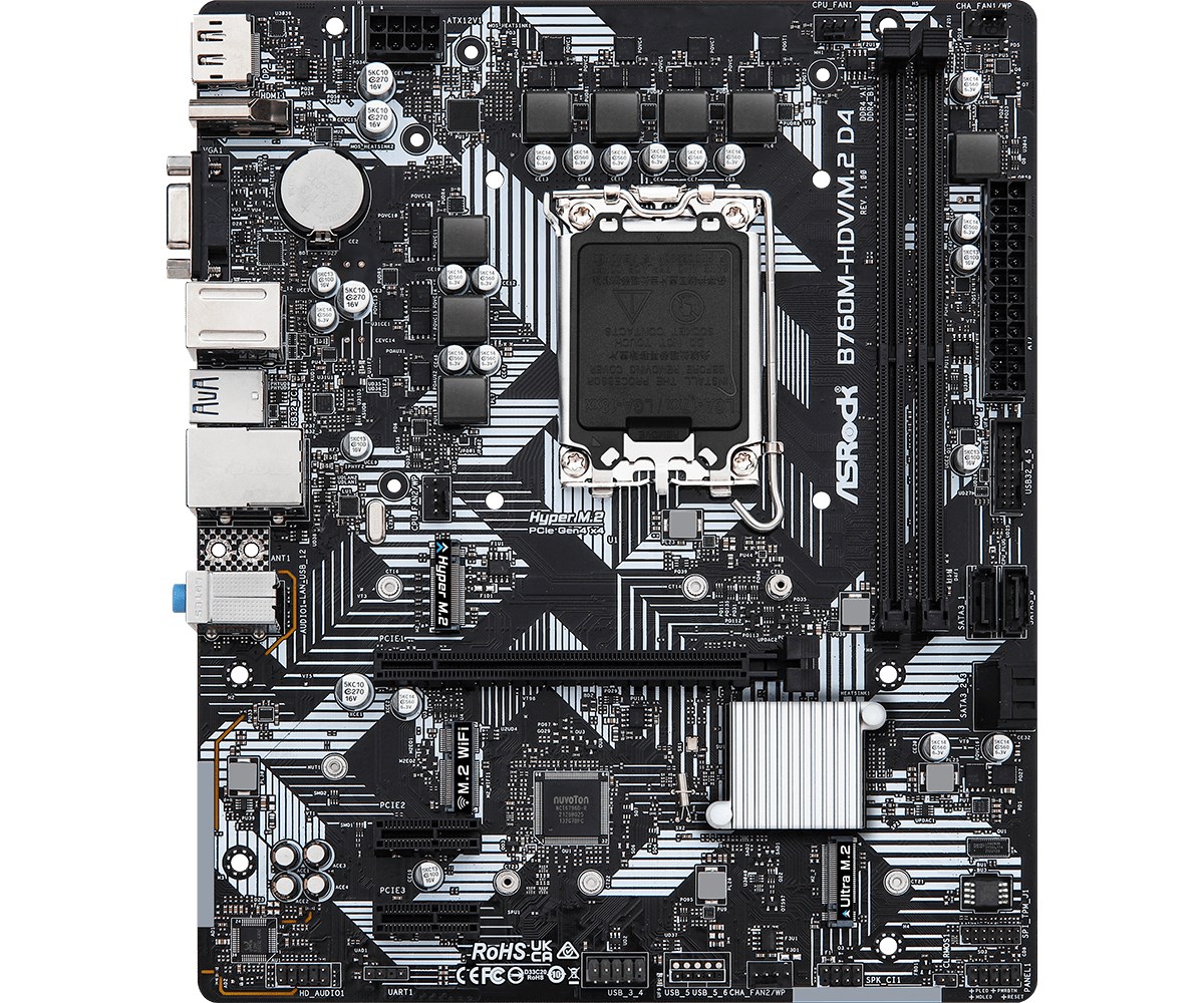 Pllakë amë Asrock B760M-HDV/M.2 D4 Intel B760 LGA 1700 micro ATX