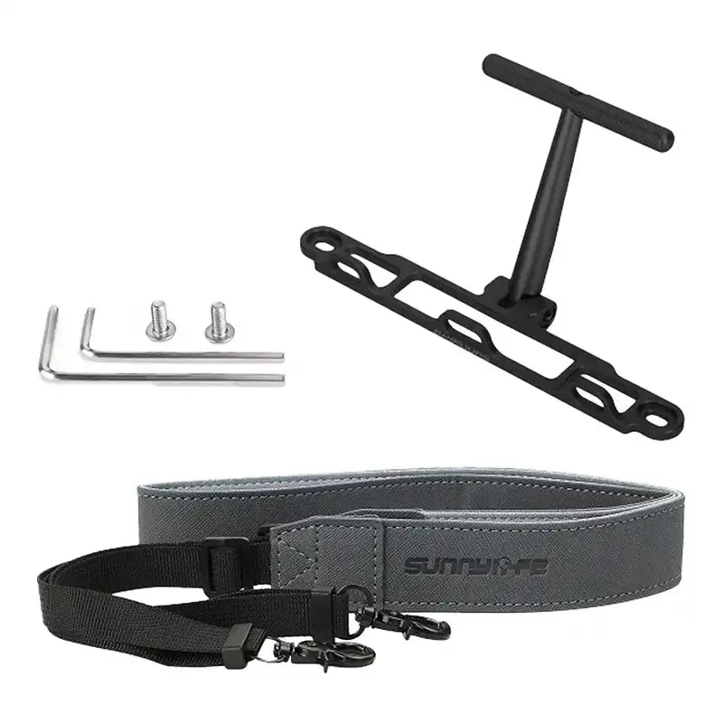 Mbajtës me rrip Sunnylife për telekomandë droni, për DJI RC dhe DJI RC 2, aliazh alumini, i zi