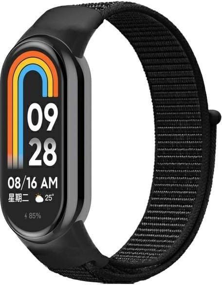 Rrip ore inteligjente Beline NylonLoop, për Xiaomi Mi Band 9 dhe 8, i zi