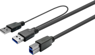 Kabllo USB Vivolink PROUSB3AB10C DUAL, USB 3.0, 10m, e zezë