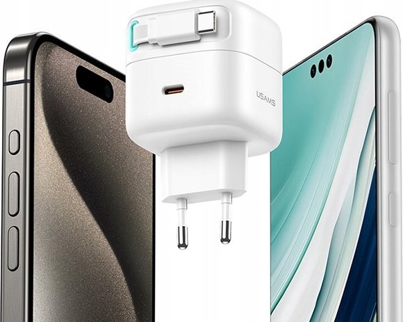 Adapter karikues USAMS, 1x USB C, 35W PD QC, i zi
