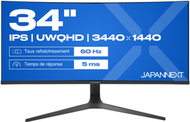 Monitor i lakuar JapanNext UWQHD, 34", rezolucion ultrawide, i zi