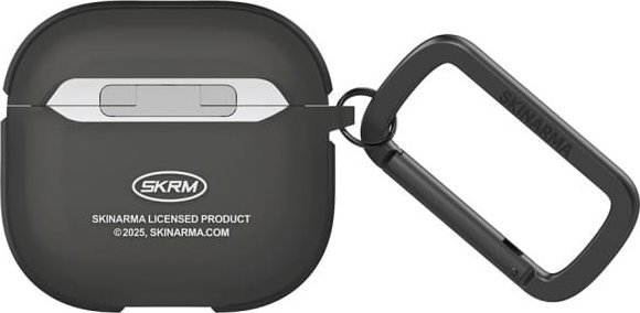 Mbulesë kufjesh Skinarma Kinzoku Smoke për AirPods 4, plastikë, me karabinë, gri