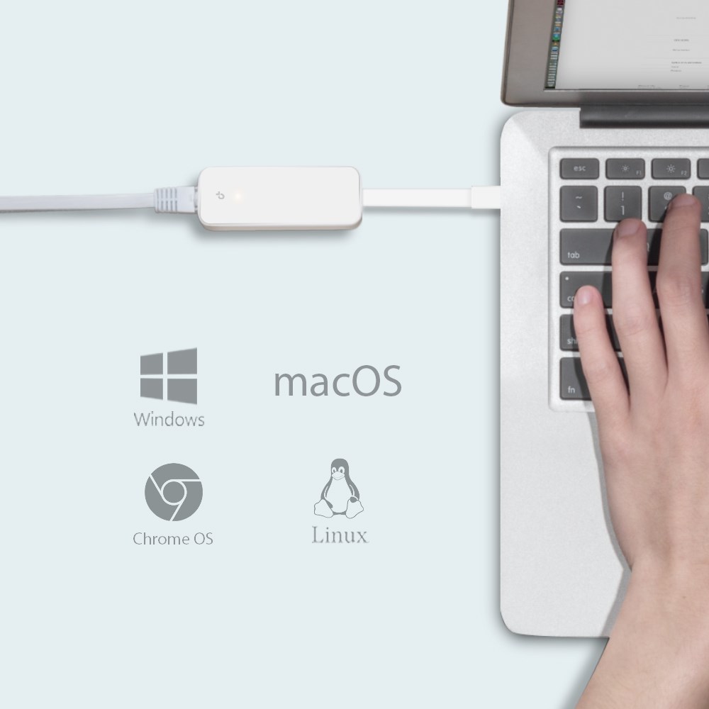 Përshtatës rrjeti TP-Link UE300C, USB-C, Gigabit, i bardhë