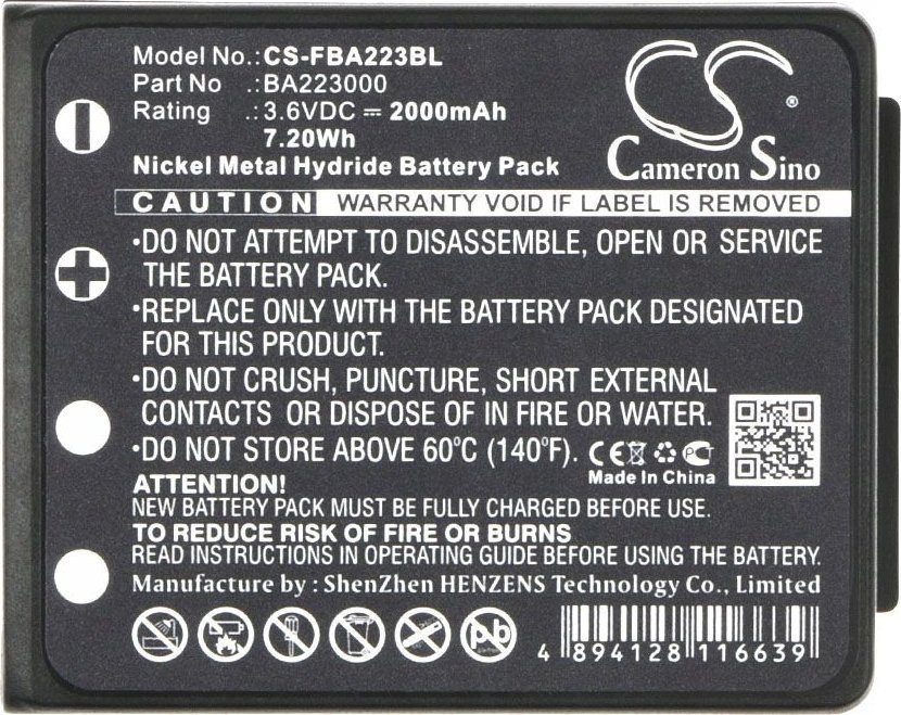 Bateri për telekomandë vinçi Cameron Sino, 3.6V, 2000mAh NiMH