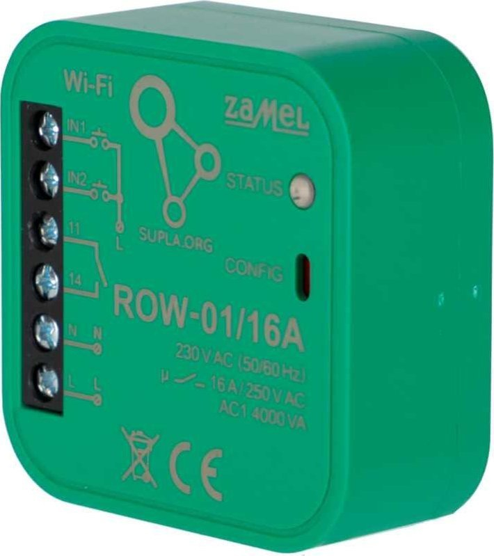 Modul Wi Fi Zamel Supla ROW 01 16A, 1 kanal, montim i fshehtë, i bardhë