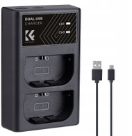 Karikues baterish K&amp;F Concept LPE6NH, Dual Channel, LED, Type C