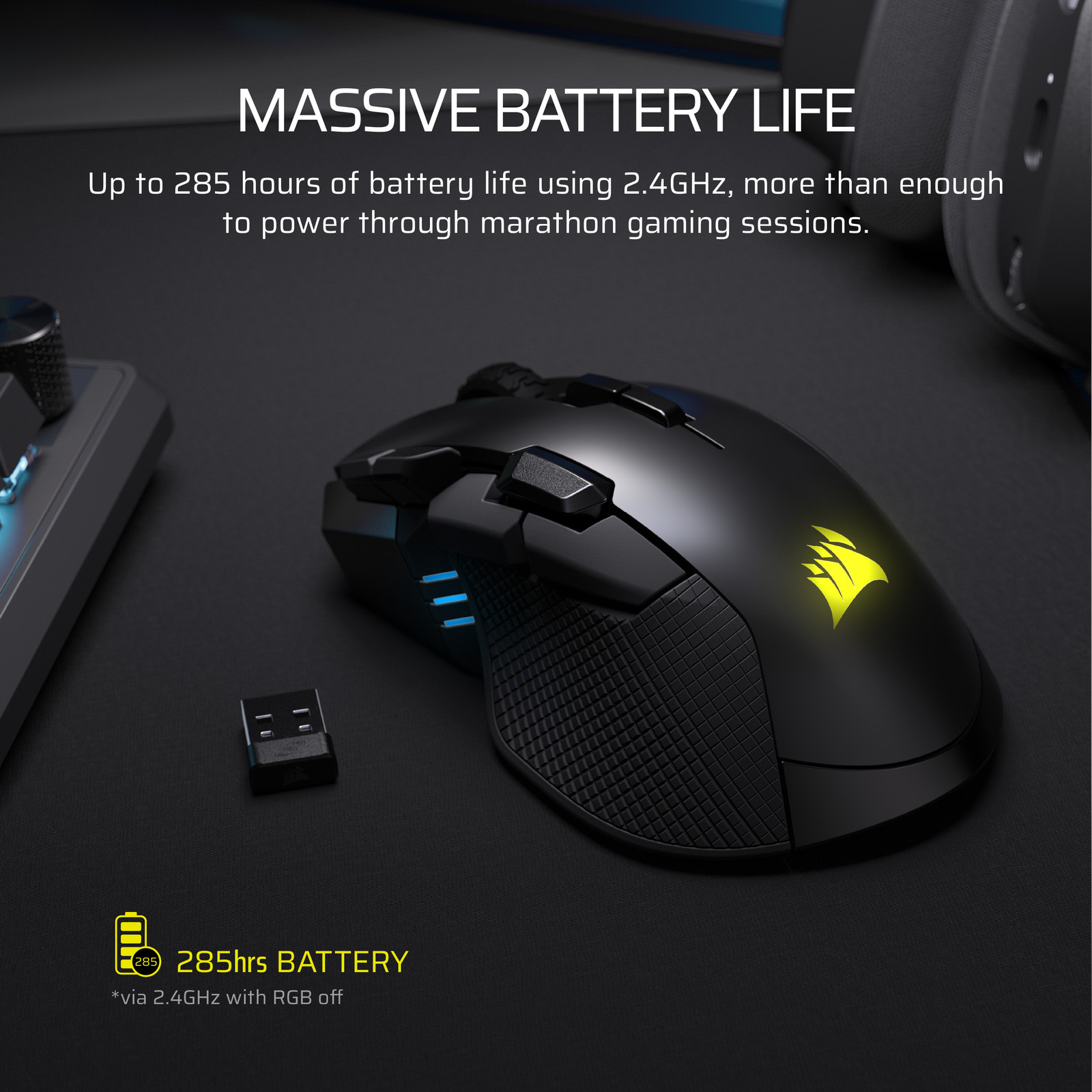 Maus gaming Corsair Ironclaw Wireless SE, pa tel, i zi