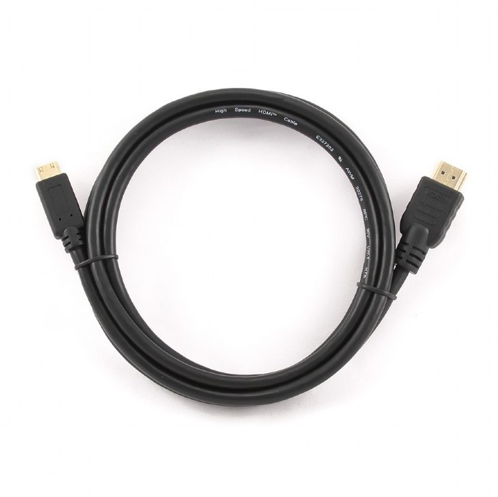 Kabllo Gembird CABLEXPERT, HDMI - Mini HDMI, 1.4, M/M, e mbrojtur, 1.8m, e zezë