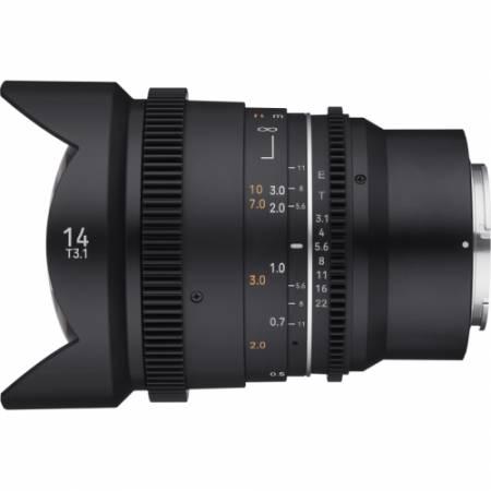 Lente Samyang 4/3 14mm f / 3.1 MF MK2 MFT VDSLR