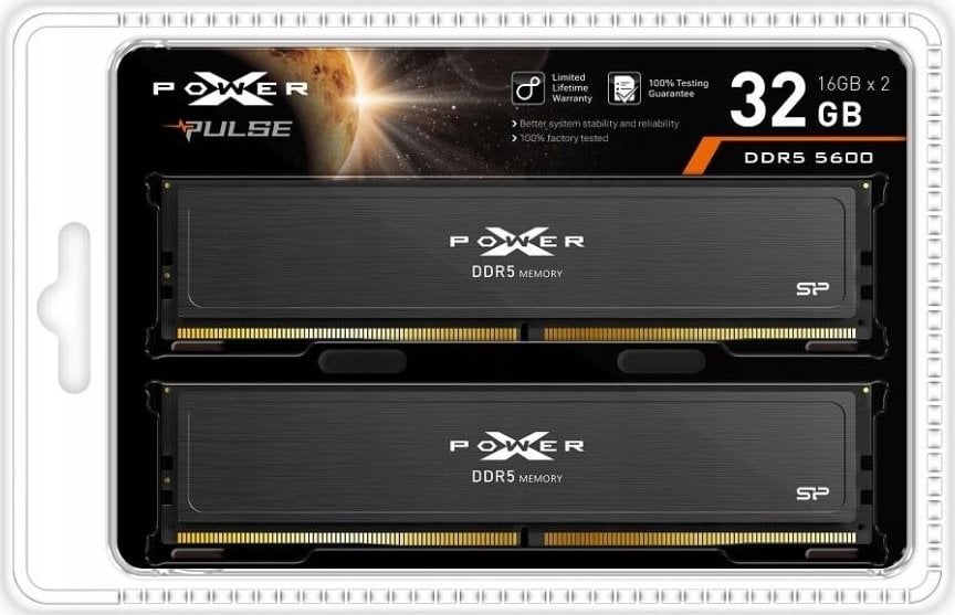 Memorie Silicon Power XPOWER Pulse, DDR5, 32 GB, 5600 MHz, CL40, SP032GXLWU560FDJ