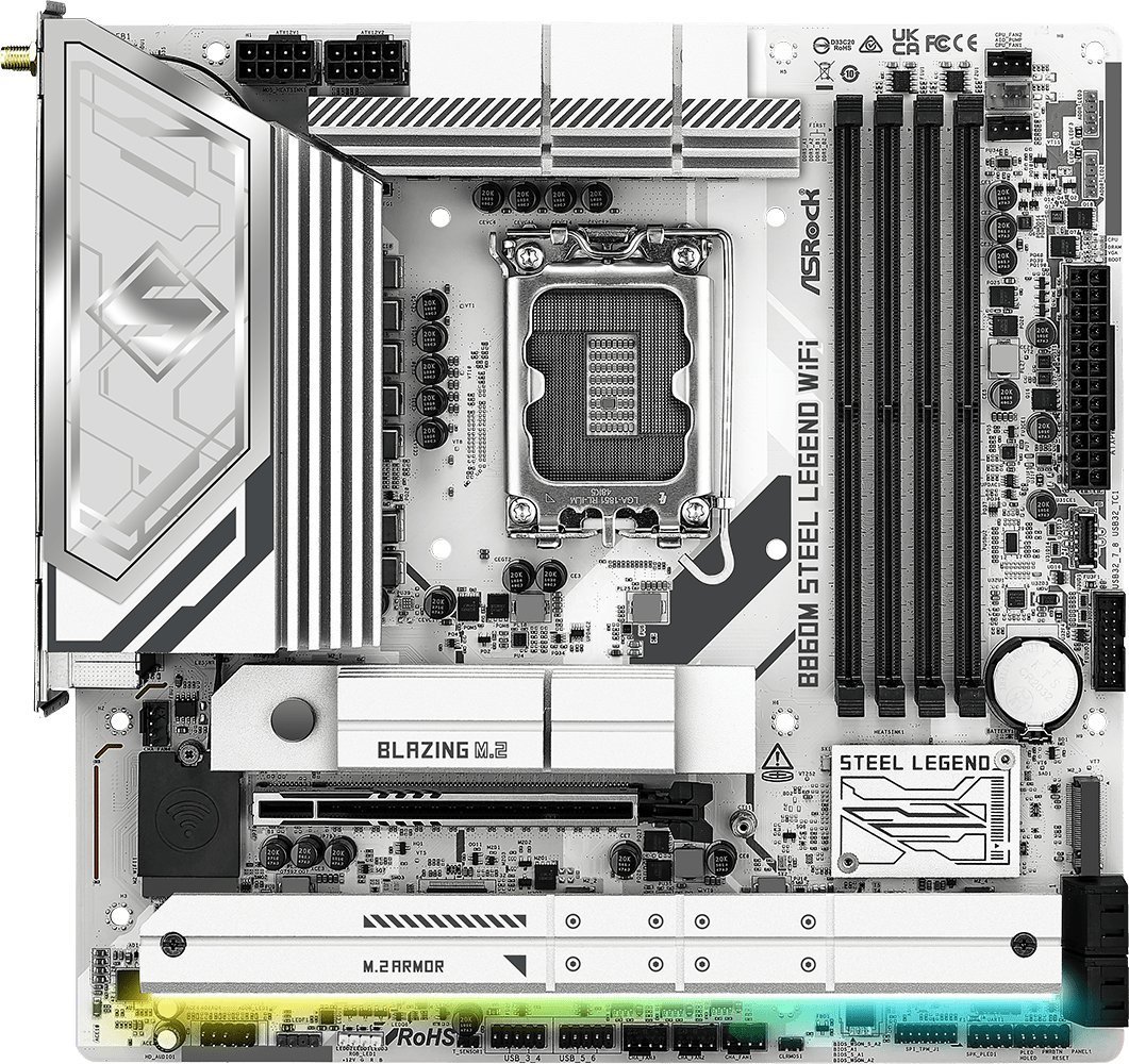 Pllakë amë Asrock B860M Steel Legend WiFi, Intel B860, DDR5, Micro ATX