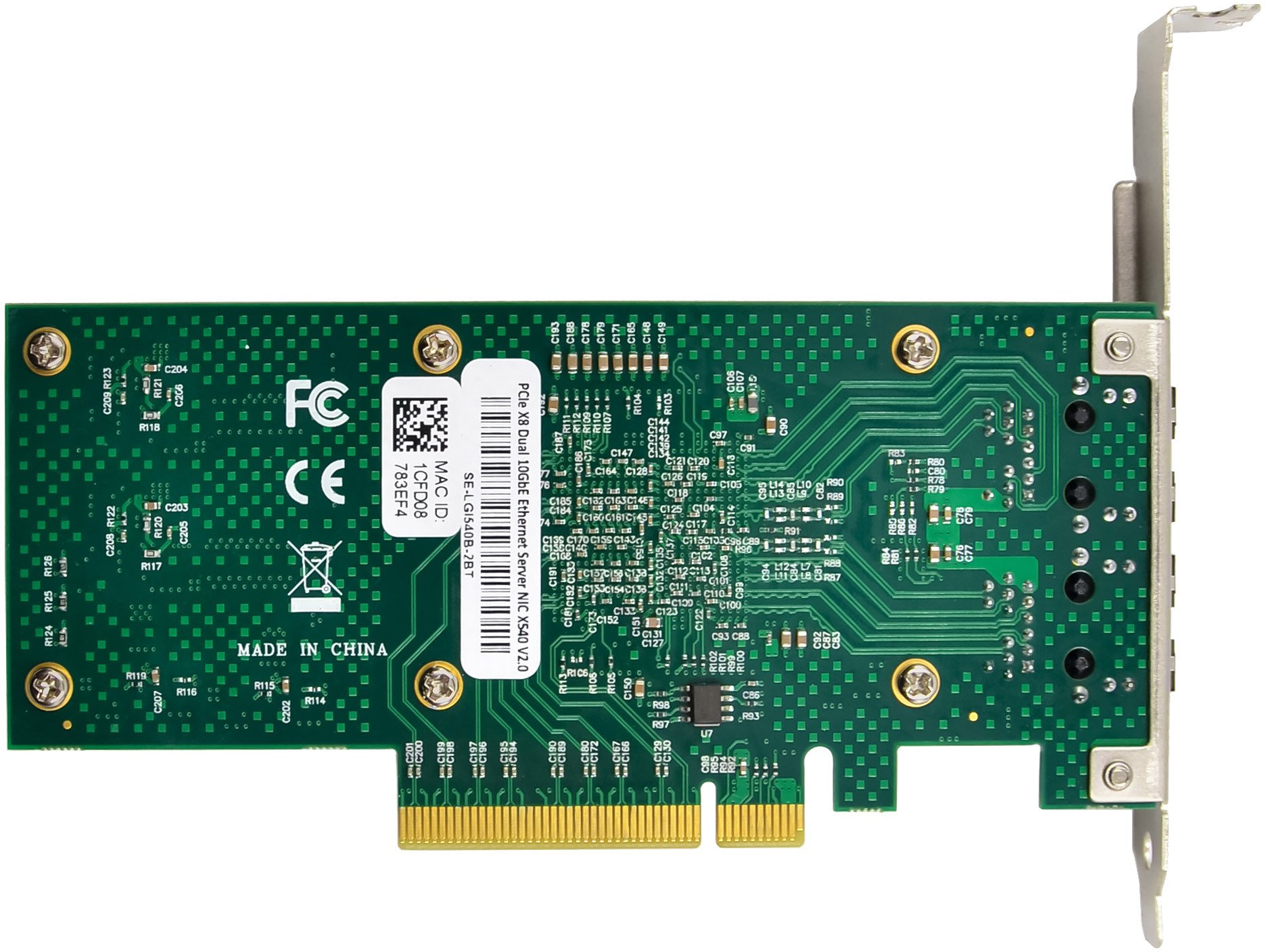 Kartë rrjeti InLine Dual 10-Gigabit, 2x RJ45 10Gb/s, PCIe x8