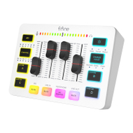 Mikser audio gaming Fifine SC3, 4 kanale, interface audio, i bardhë