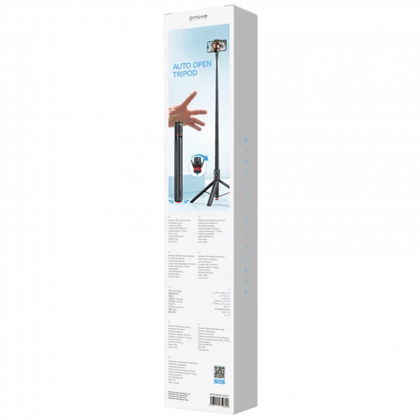 Tripod me hapje automatike Proove DropStop, 177 cm, i zi