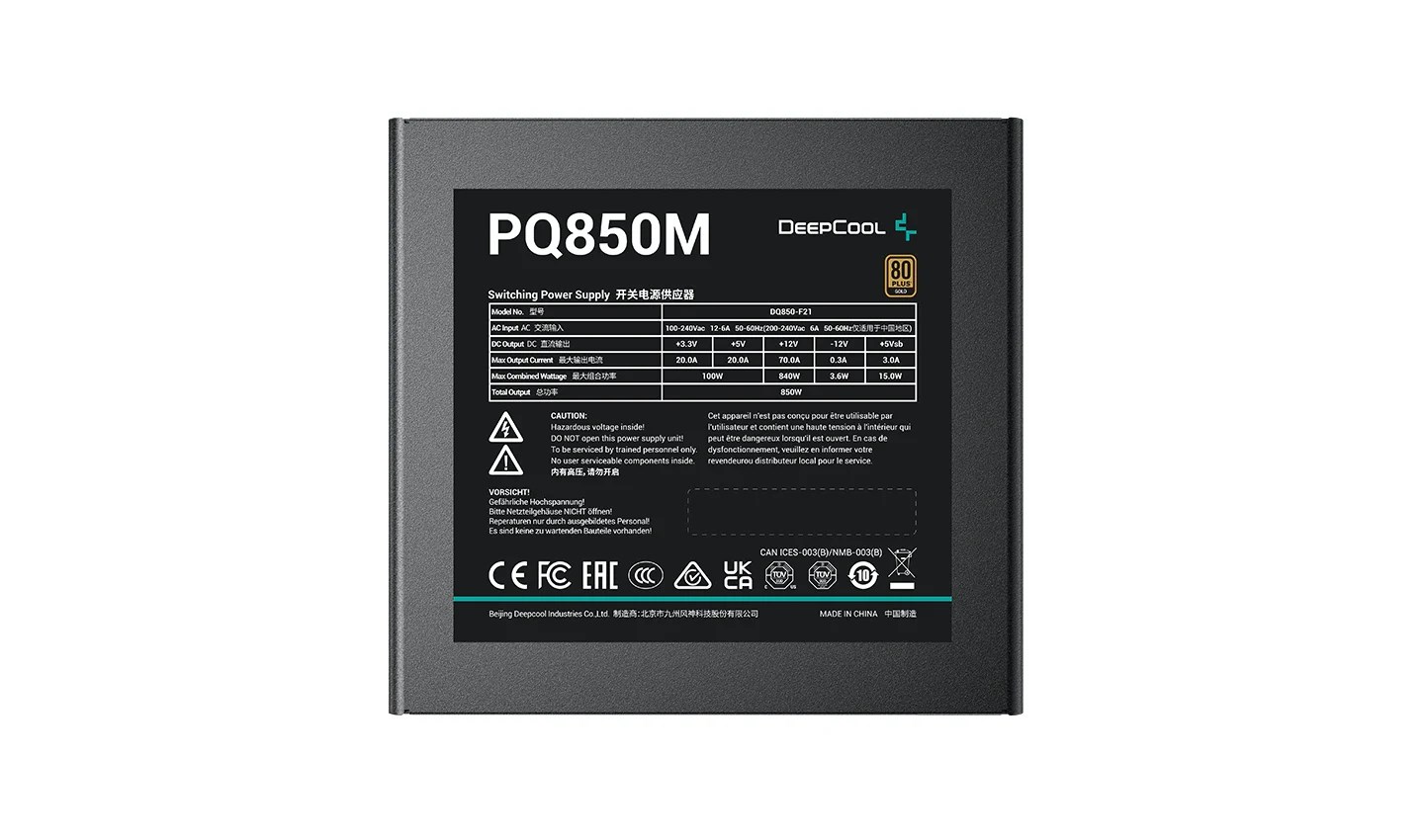 Burim energjie DeepCool PQ850M, 20+4 pin ATX, 850 W