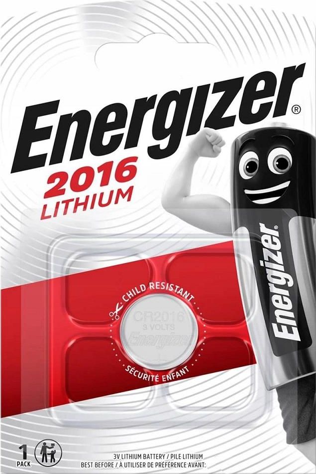 Копче батерија Енерџајзер CR2016, 3V, 90mAh, сет 2 парчиња