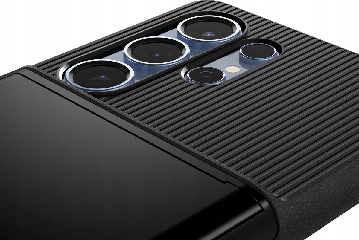 Mbulesë Spigen Slim Armor CS për Samsung Galaxy S25 Ultra, me kuti kartash, e zezë