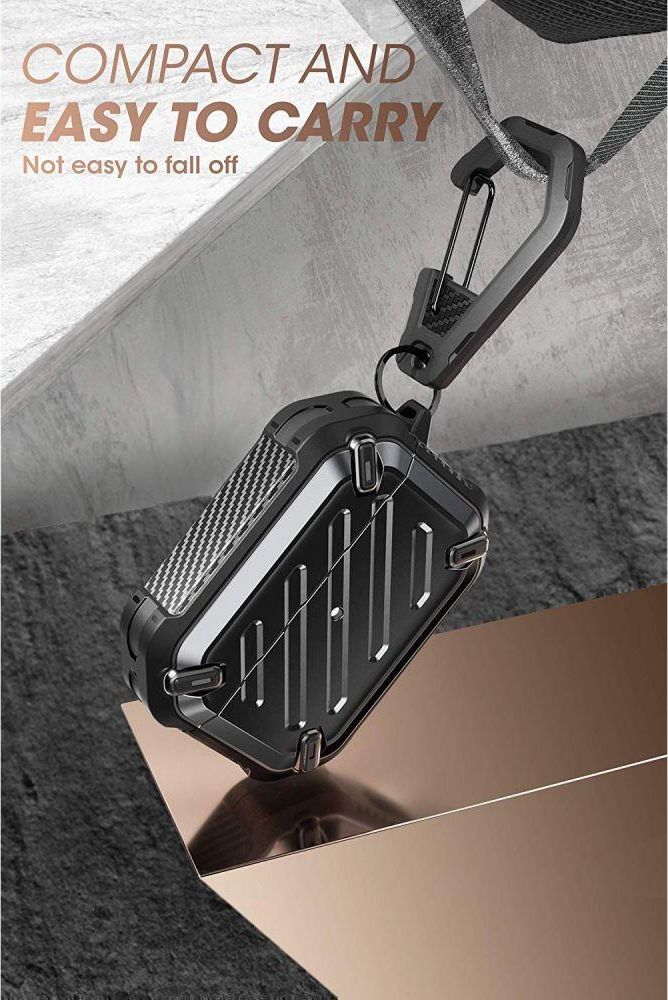 Kuti mbrojtëse Supcase Unicorn Beetle Pro për AirPods Pro, e zezë