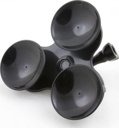 Mbajtëse me thithëse Xrec 3D Mount, 3 kupa, për GoPro Hero, e zezë