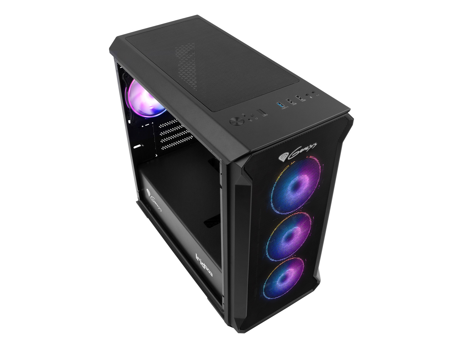 Kasë Genesis IRID 503 ARGB MICRO, Micro Tower, e zezë