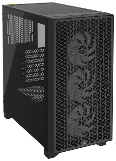 Kasë Corsair 3000D RGB Tempered Glass, e zezë