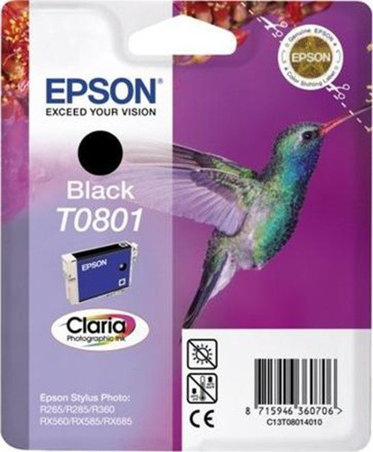 Ngjyrë për printer Epson C13T08014010, e zezë