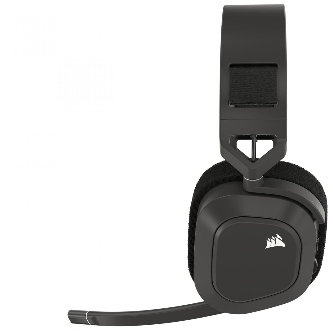Kufje gaming Corsair HS80 MAX Wireless, RF dhe Bluetooth, 24 orë bateri, Steel Grey 3