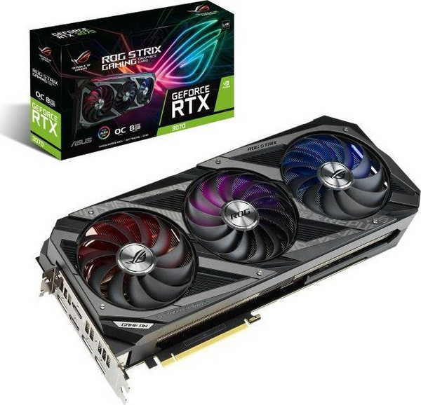 Kartë grafike Asus ROG Strix GeForce RTX 3070 V2 OC 8GB GDDR6 (ROG-STRIX-RTX3070-O8G-V2-GAMING), e zezë