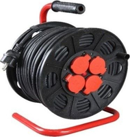 Rrotull me kabllo zgjatëse RR PS-BT G, IP44, 4x priza, 50m, e zezë